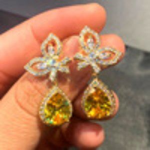 KOREAN VERSION OF JEWELRY MICRO-INLAID PEAR-S